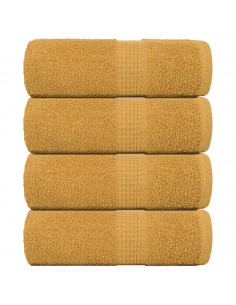 Asciugamani Ospiti 4 pz Oro 30x50 cm 360 g/m² 100% Cotone