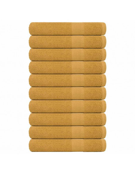 Asciugamani per Sauna 10pz Oro 80x200cm 360 g/m² 100% Cotone