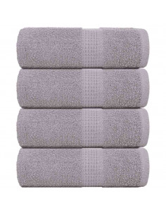 Asciugamani Ospiti 4 pz Grigio 30x50 cm 360 g/m² 100% Cotone