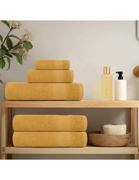 Asciugamani per Sauna 10pz Oro 80x200cm 360 g/m² 100% Cotone