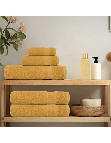 Asciugamani Ospiti 2 pz Oro 30x50 cm 360 g/m² 100% Cotone