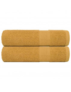 Asciugamani 2 pz Oro 50x100 cm 360 g/m² 100% Cotone