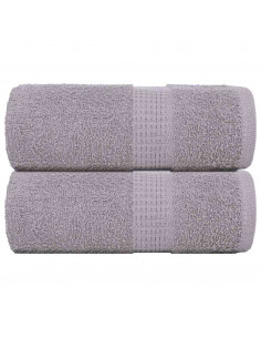 Asciugamani Ospiti 2 pz Grigio 30x50 cm 360 g/m² 100% Cotone