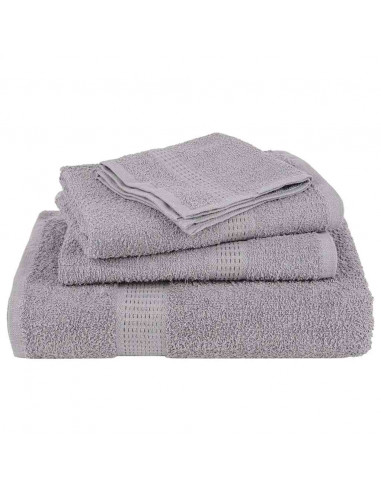 Asciugamani Ospiti 2 pz Grigio 30x50 cm 360 g/m² 100% Cotone