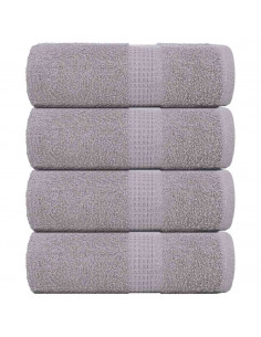 Asciugamani per Sapone 4 pz Grigio 30x30cm 360g/m² 100% Cotone