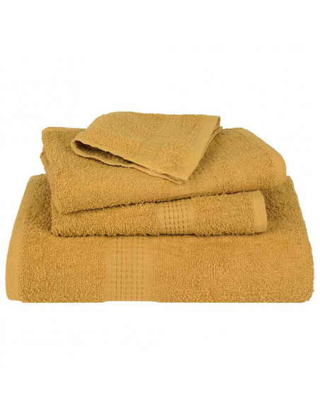 Asciugamani 2 pz Oro 100x200 cm 360 g/m² 100% Cotone