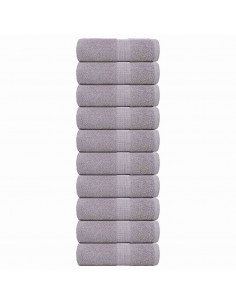Asciugamani Ospiti 10 pz Grigio 30x50 cm 360 g/m² 100% Cotone