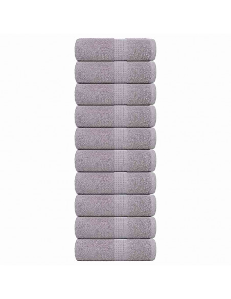 Asciugamani Ospiti 10 pz Grigio 30x50 cm 360 g/m² 100% Cotone