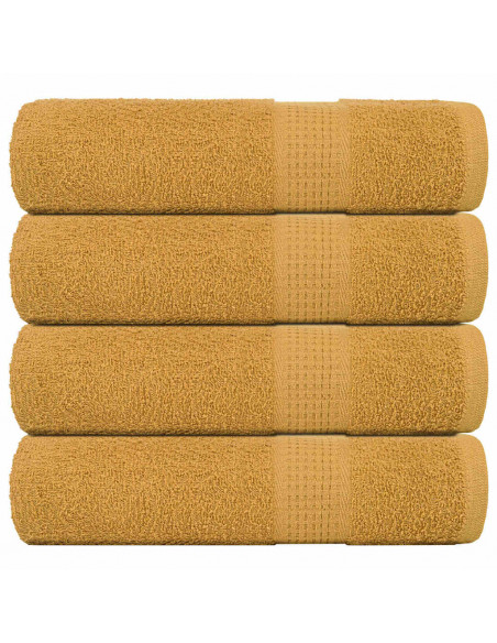 Asciugamani Doccia 4 pz Oro 70x140 cm 360 g/m² 100% Cotone