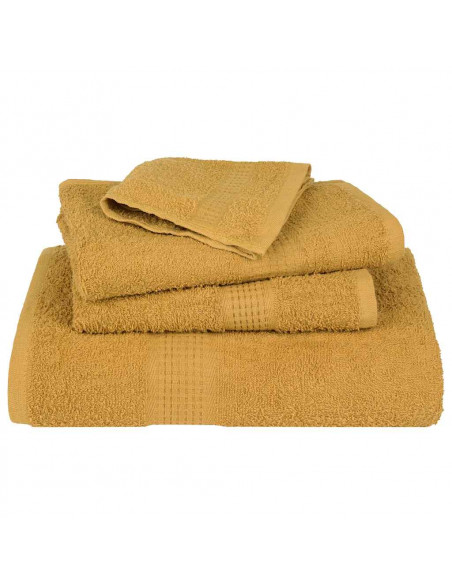 Asciugamani Doccia 2 pz Oro 70x140 cm 360 g/m² 100% Cotone