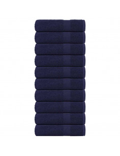 Asciugamani Doccia 10pz Blu Marino 70x140cm 360g/m² 100% Cotone
