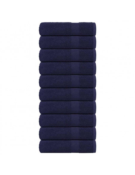 Asciugamani Doccia 10pz Blu Marino 70x140cm 360g/m² 100% Cotone