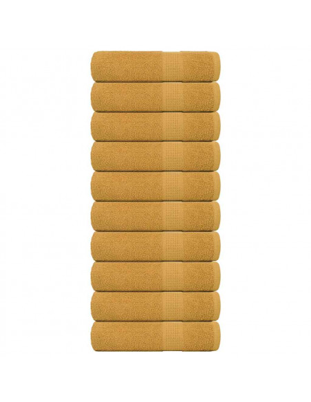 Asciugamani Doccia 10 pz Oro 70x140 cm 360 g/m² 100% Cotone