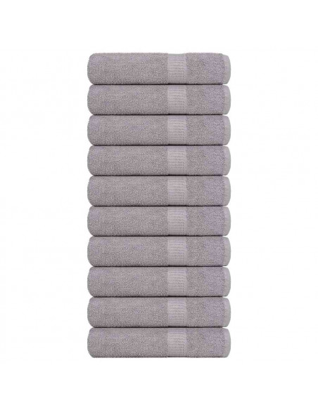 Asciugamani Doccia 10 pz Grigio 70x140 cm 360 g/m² 100% Cotone