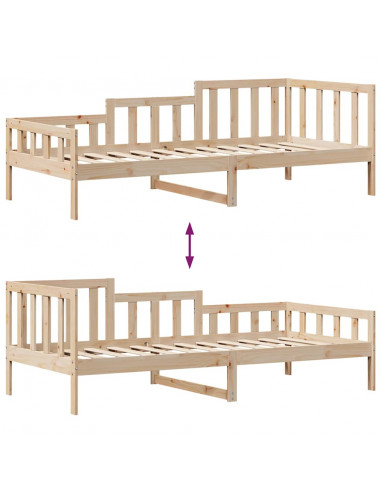 Dormeuse con Cassetti 90x200 cm Legno Massello Pino