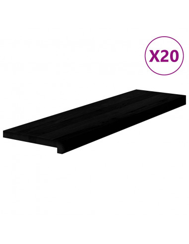 Gradini 20 pz Marrone Scuro 90x30x2 cm Legno Massello Rovere