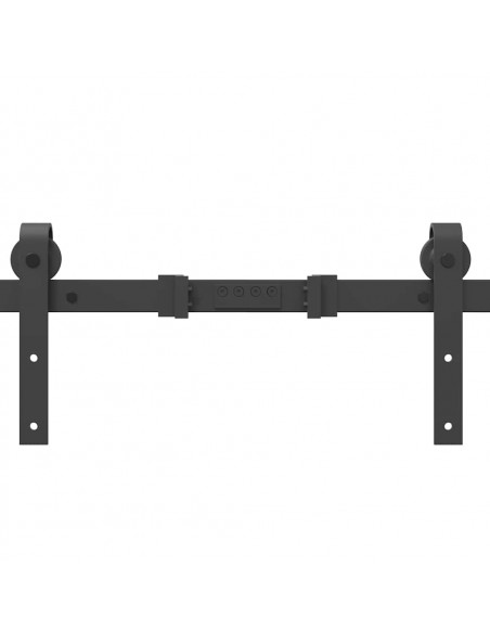 Kit di Binari per Porte Scorrevoli 152,5 cm Acciaio Nero
