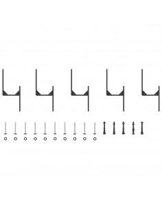 Kit di Binari per Porte Scorrevoli 152,5 cm Acciaio Nero