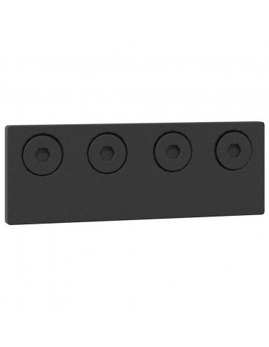 Kit di Binari per Porte Scorrevoli 200 cm Acciaio Nero