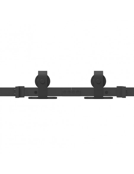 Kit di Binari per Porte Scorrevoli 152,5 cm Acciaio Nero