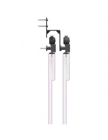 Kit di Binari per Porte Scorrevoli 152,5 cm Acciaio Nero