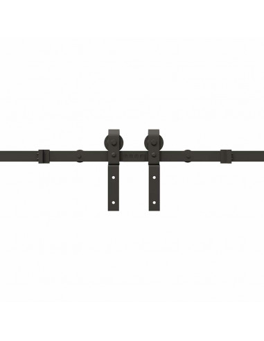 Kit di Binari per Porte Scorrevoli 183 cm Acciaio Nero