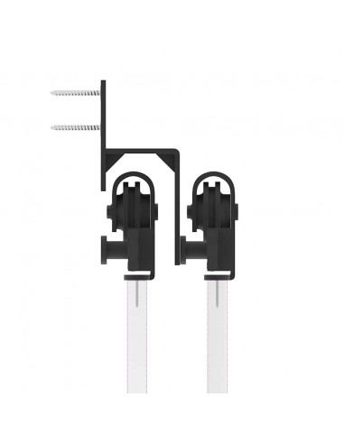 Kit di Binari per Porte Scorrevoli 183 cm Acciaio Nero