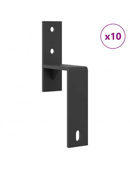 Kit di Binari per Porte Scorrevoli 213,5 cm Acciaio Nero