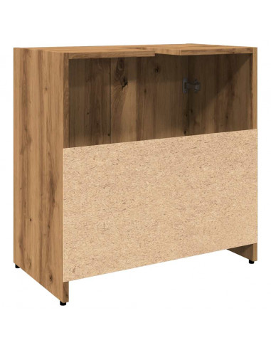 Mobile Lavabo Bagno Rovere Artigianale Legno Multistrato