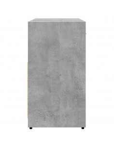 Mobile Lavabo Bagno Grigio Cemento 60x33x60cm Legno Multistrato