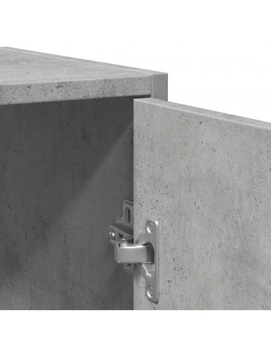 Mobile Lavabo Bagno Grigio Cemento 60x33x60cm Legno Multistrato