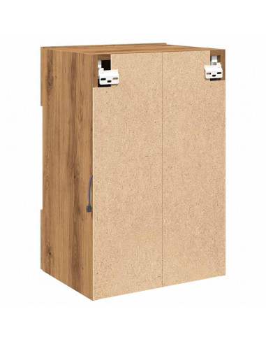 Mobili TV a Parete Luci LED 2pz Rovere Artigianale 40x30x60,5cm