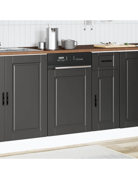 Pannello Lavastoviglie Porto Nero 45x1,5x67 cm in Truciolato