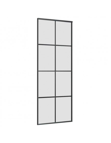 Porta Scorrevole con Ferramenta 76x205cm Vetro ESG Alluminio
