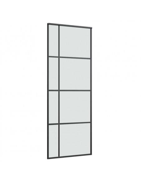 Porta Scorrevole con Ferramenta 76x205cm Vetro ESG Alluminio