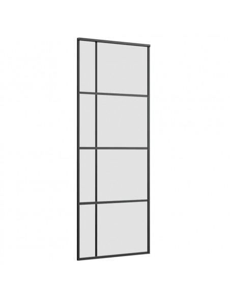 Porta Scorrevole con Ferramenta 76x205cm Vetro ESG Alluminio