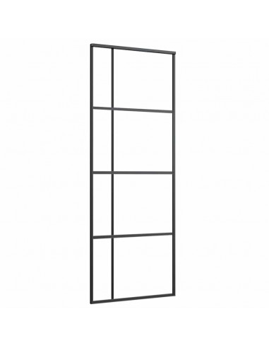 Porta Scorrevole con Ferramenta 76x205cm Vetro ESG Alluminio