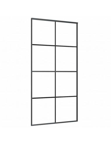 Porta Scorrevole con Ferramenta 102,5x205cm Vetro ESG Alluminio