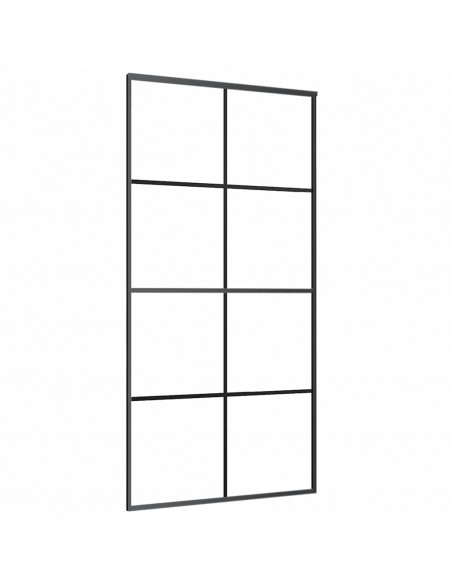 Porta Scorrevole con Ferramenta 102,5x205cm Vetro ESG Alluminio