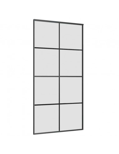 Porta Scorrevole con Ferramenta 102,5x205cm Vetro ESG Alluminio