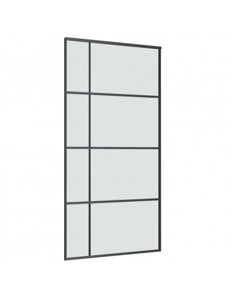 Porta Scorrevole con Ferramenta 102,5x205cm Vetro ESG Alluminio