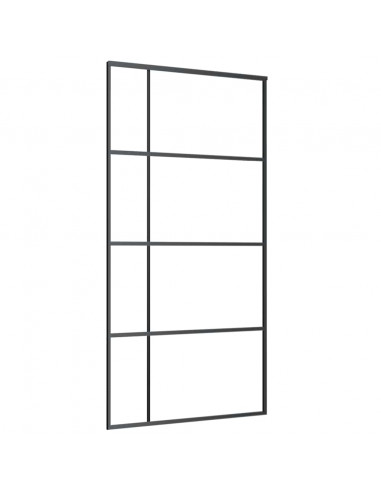 Porta Scorrevole con Ferramenta 102,5x205cm Vetro ESG Alluminio