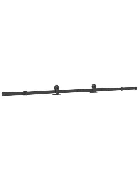 Porta Scorrevole Ferramenta 90x205 cm Vetro Temperato Alluminio