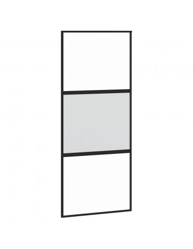 Porta Scorrevole Ferramenta 90x205 cm Vetro Temperato Alluminio