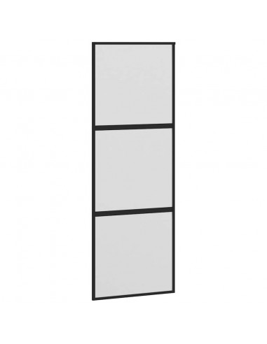 Porta Scorrevole Ferramenta 76x205 cm Vetro Temperato Alluminio