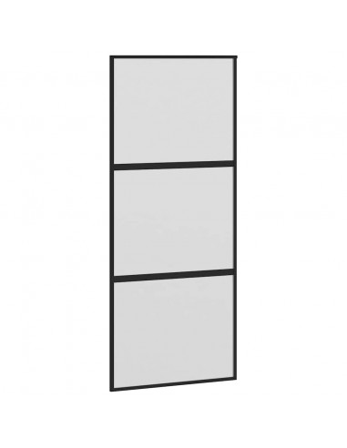 Porta Scorrevole Ferramenta 90x205 cm Vetro Temperato Alluminio