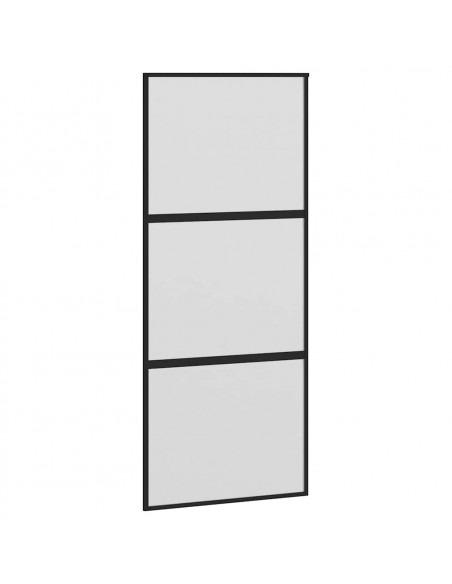 Porta Scorrevole Ferramenta 90x205 cm Vetro Temperato Alluminio