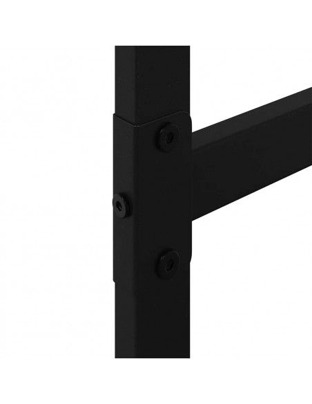 Rastrelliera per Legna da Ardere Nera 50x30x209 cm in Acciaio