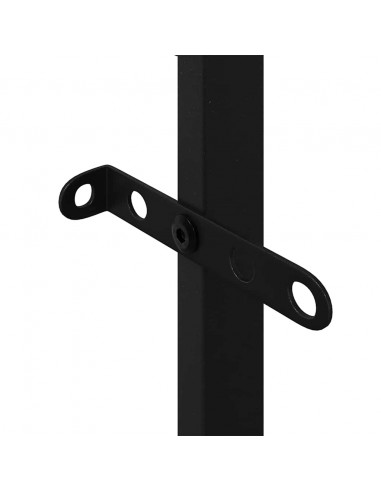 Rastrelliera per Legna da Ardere Nera 50x30x209 cm in Acciaio