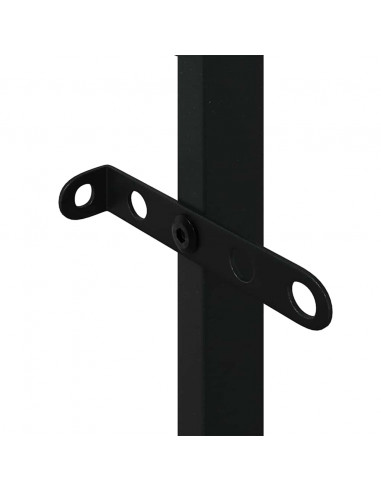 Rastrelliera per Legna da Ardere Nera 100x30x209 cm in Acciaio